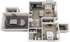 1 bedroom with garage